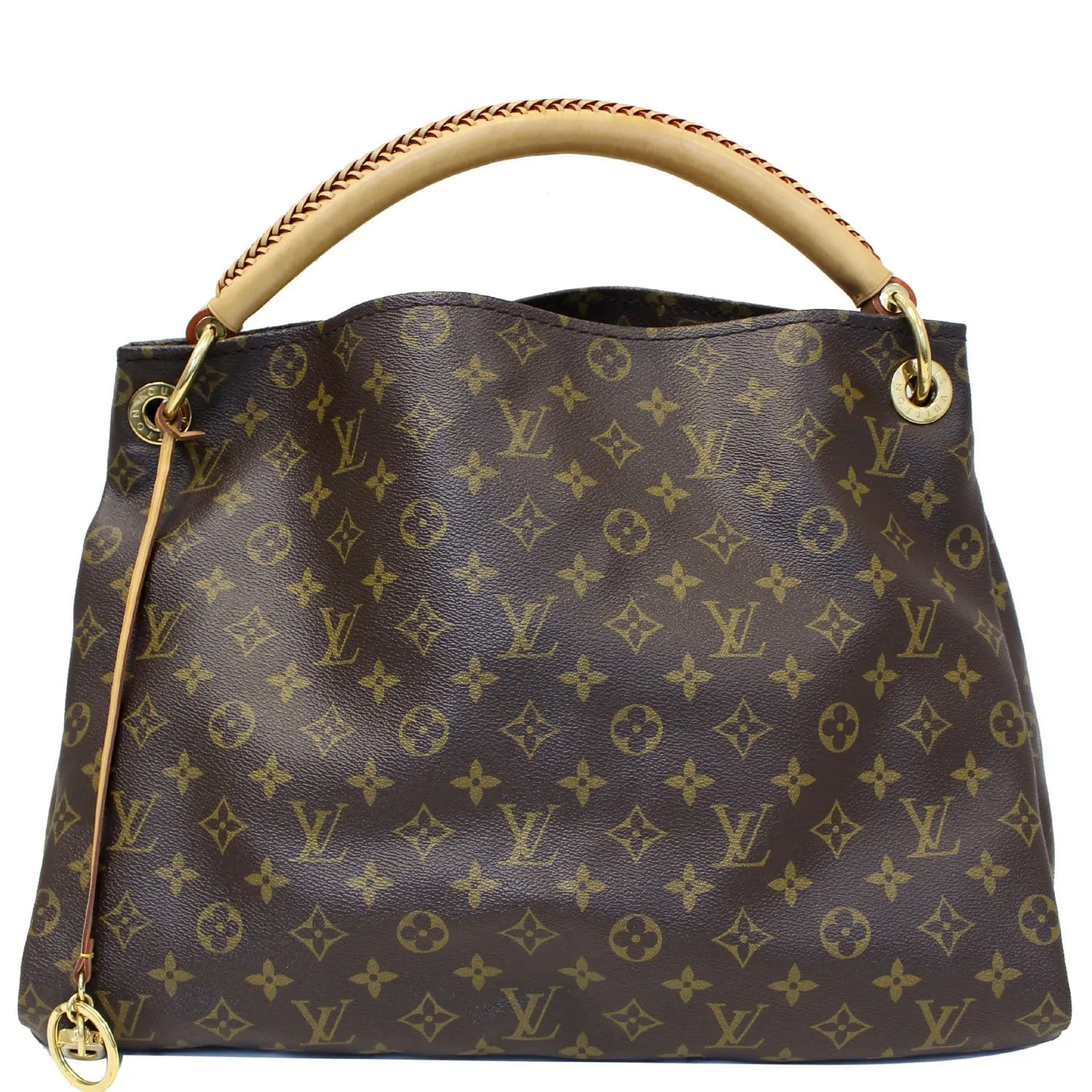 LOUIS VUITTON Artsy MM Monogram Canvas Shoulder Bag Brown