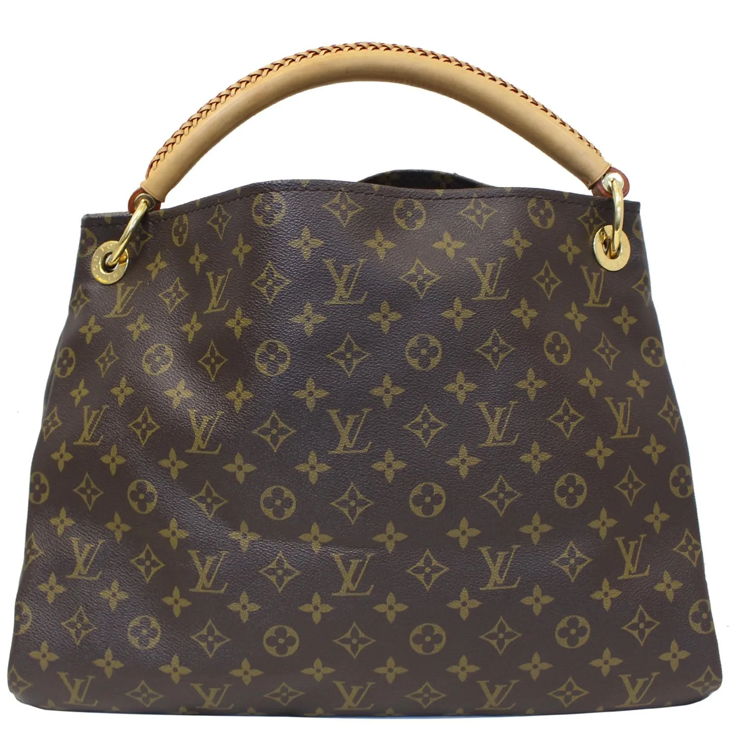 LOUIS VUITTON Artsy MM Monogram Canvas Shoulder Bag Brown