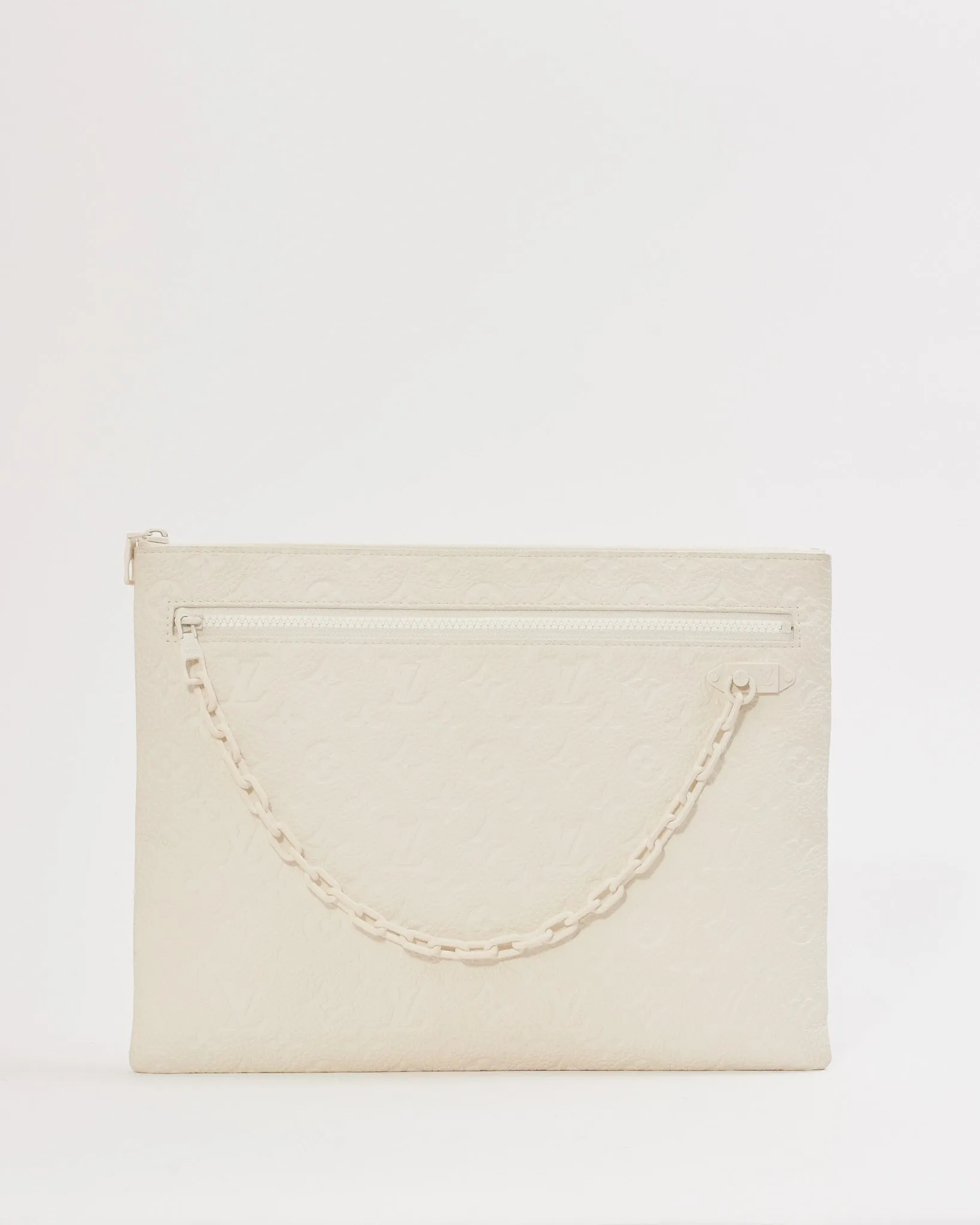 Louis Vuitton Cream Empreinte Leather Monogram Taurillon A4 Pouch