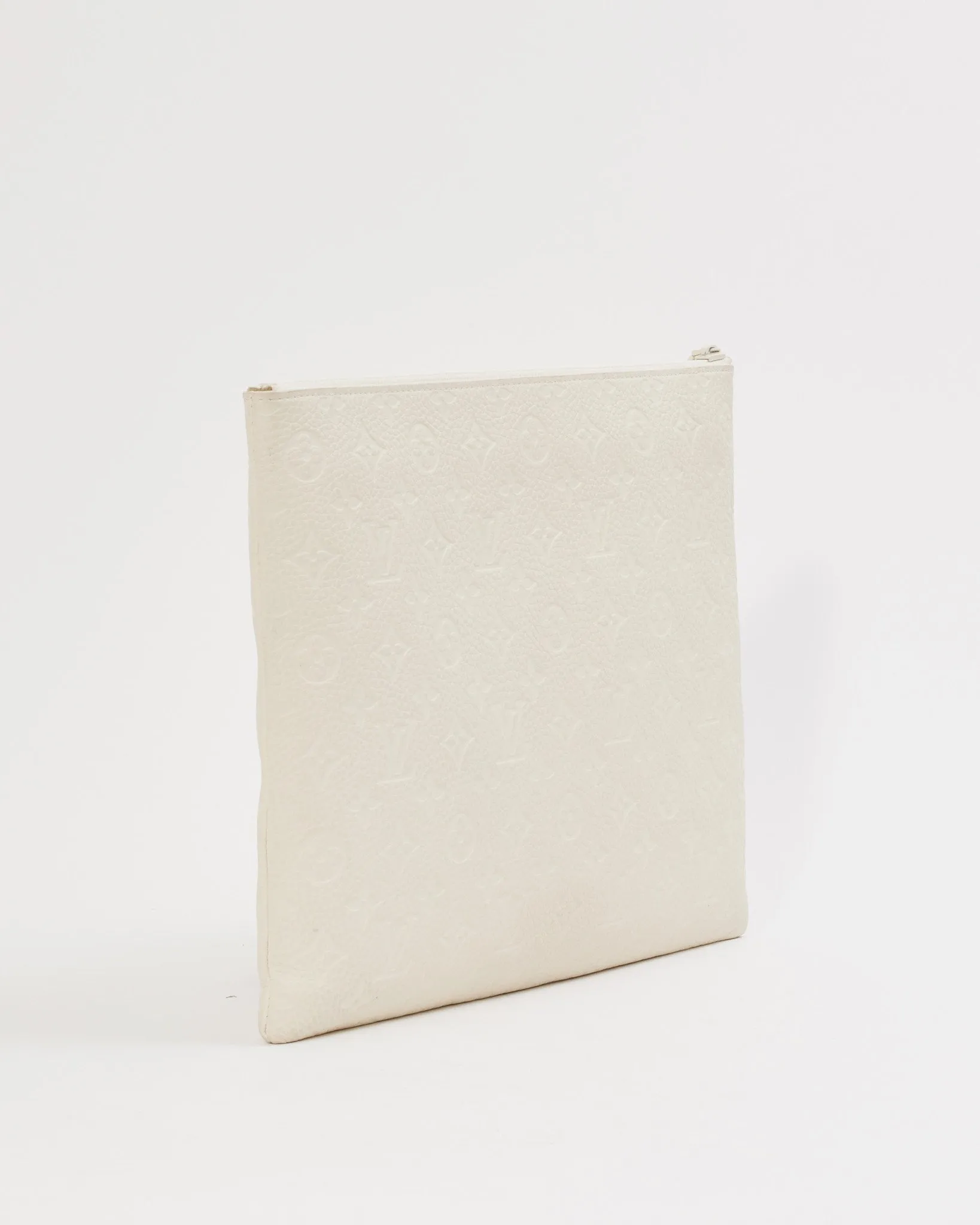 Louis Vuitton Cream Empreinte Leather Monogram Taurillon A4 Pouch