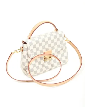 Louis Vuitton Damier Azur Canvas Croisette Bag w/ no tassle