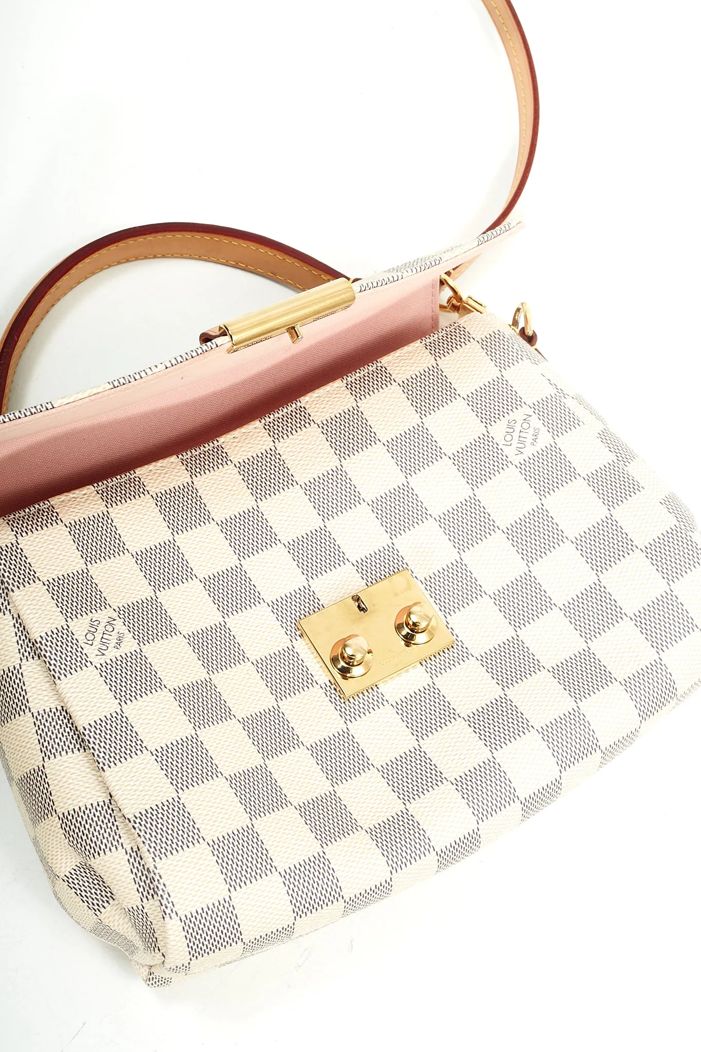 Louis Vuitton Damier Azur Canvas Croisette Bag w/ no tassle
