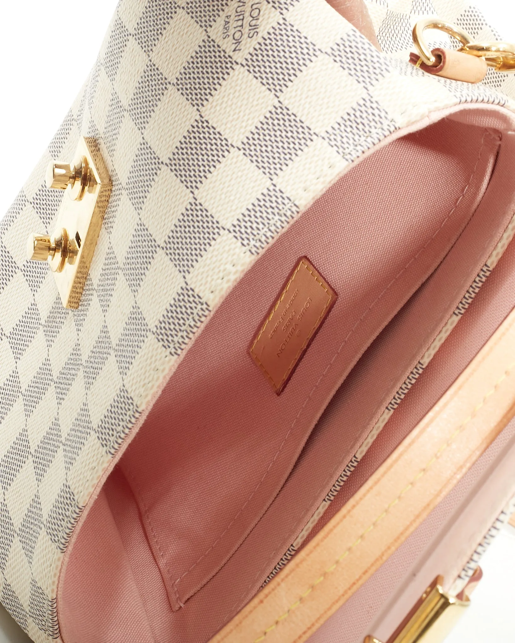Louis Vuitton Damier Azur Canvas Croisette Bag w/ no tassle