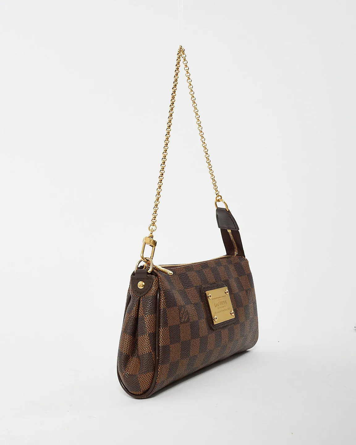 Louis Vuitton Damier Ebene Canvas Eva Clutch Bag