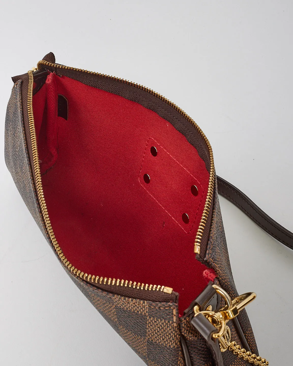 Louis Vuitton Damier Ebene Canvas Eva Clutch Bag