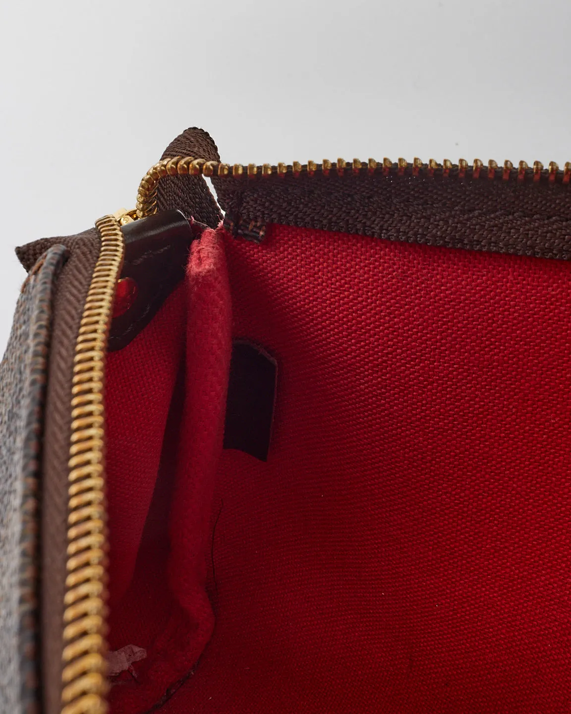 Louis Vuitton Damier Ebene Canvas Eva Clutch Bag