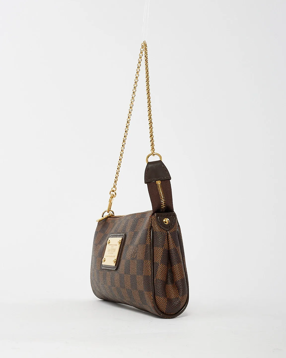 Louis Vuitton Damier Ebene Canvas Eva Clutch Bag