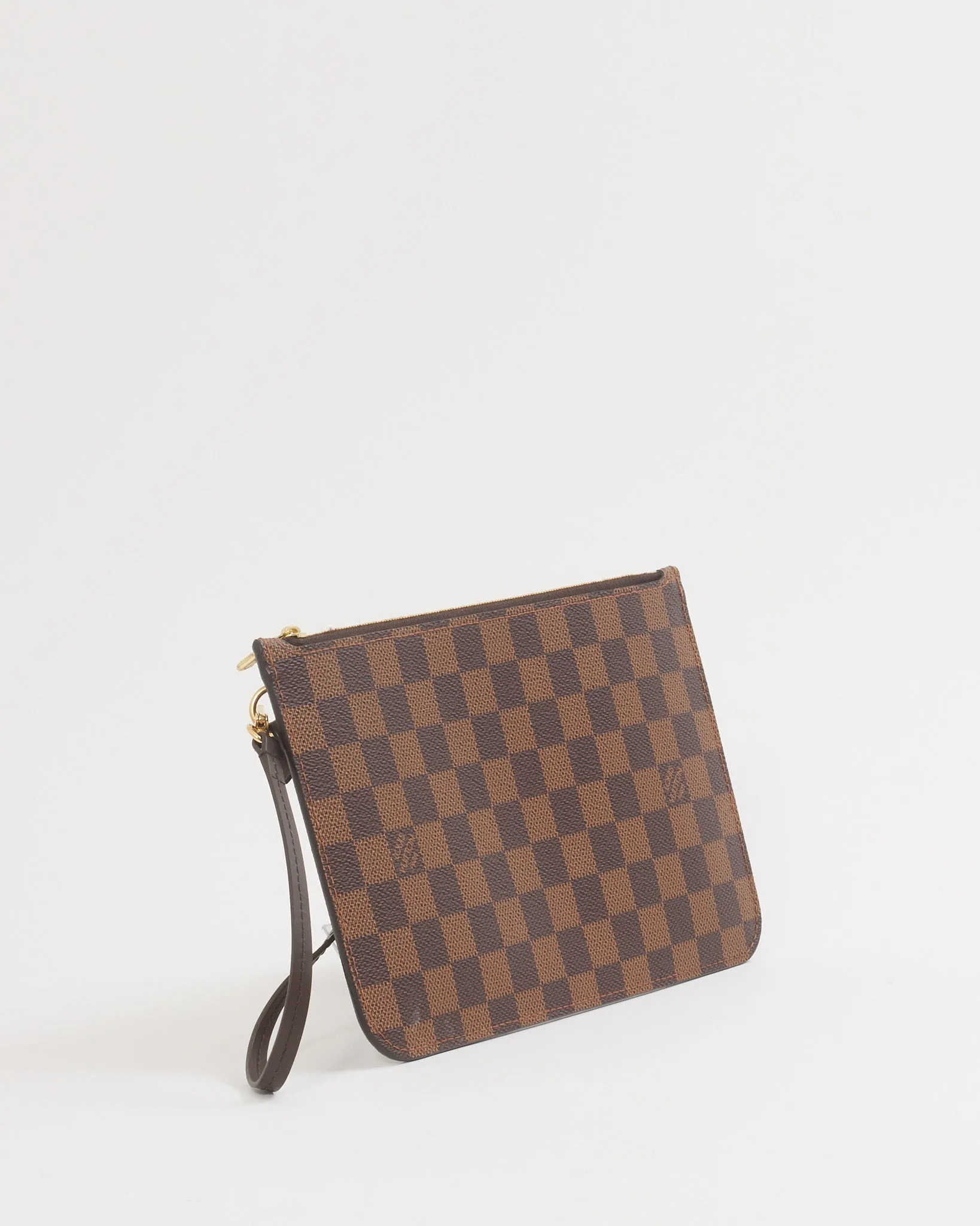 Louis Vuitton Damier Ebene Canvas Wristlet Pouch