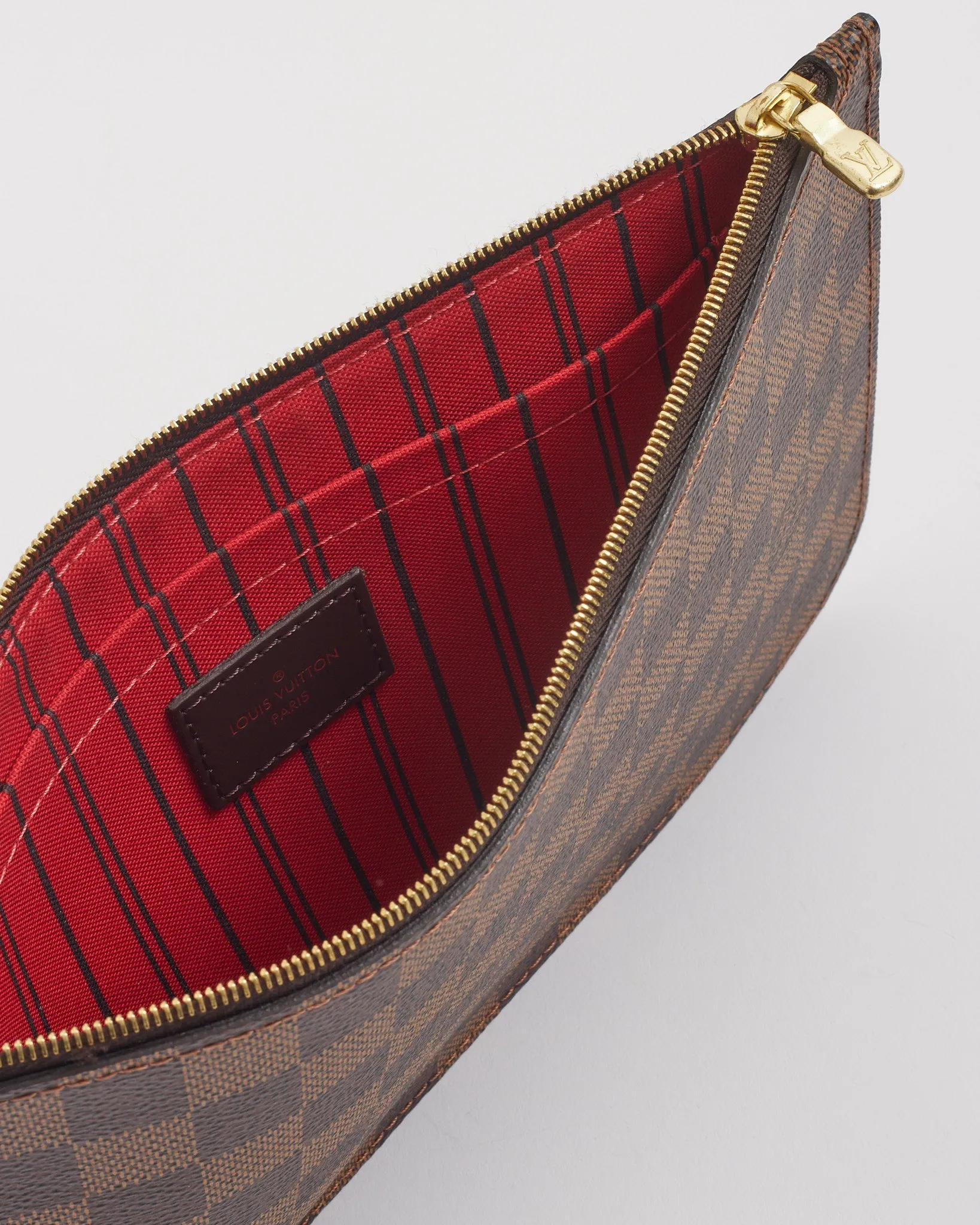 Louis Vuitton Damier Ebene Canvas Wristlet Pouch