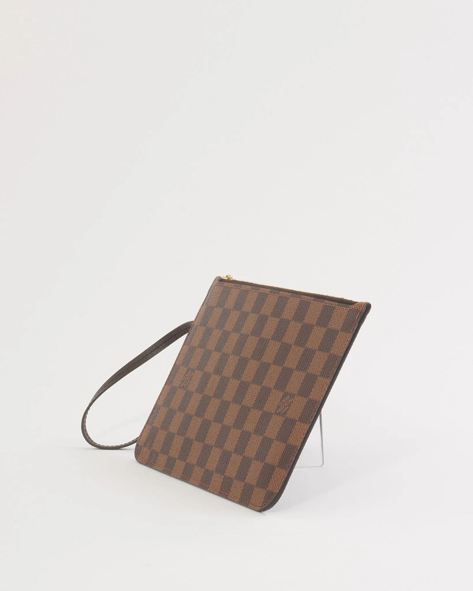 Louis Vuitton Damier Ebene Canvas Wristlet Pouch