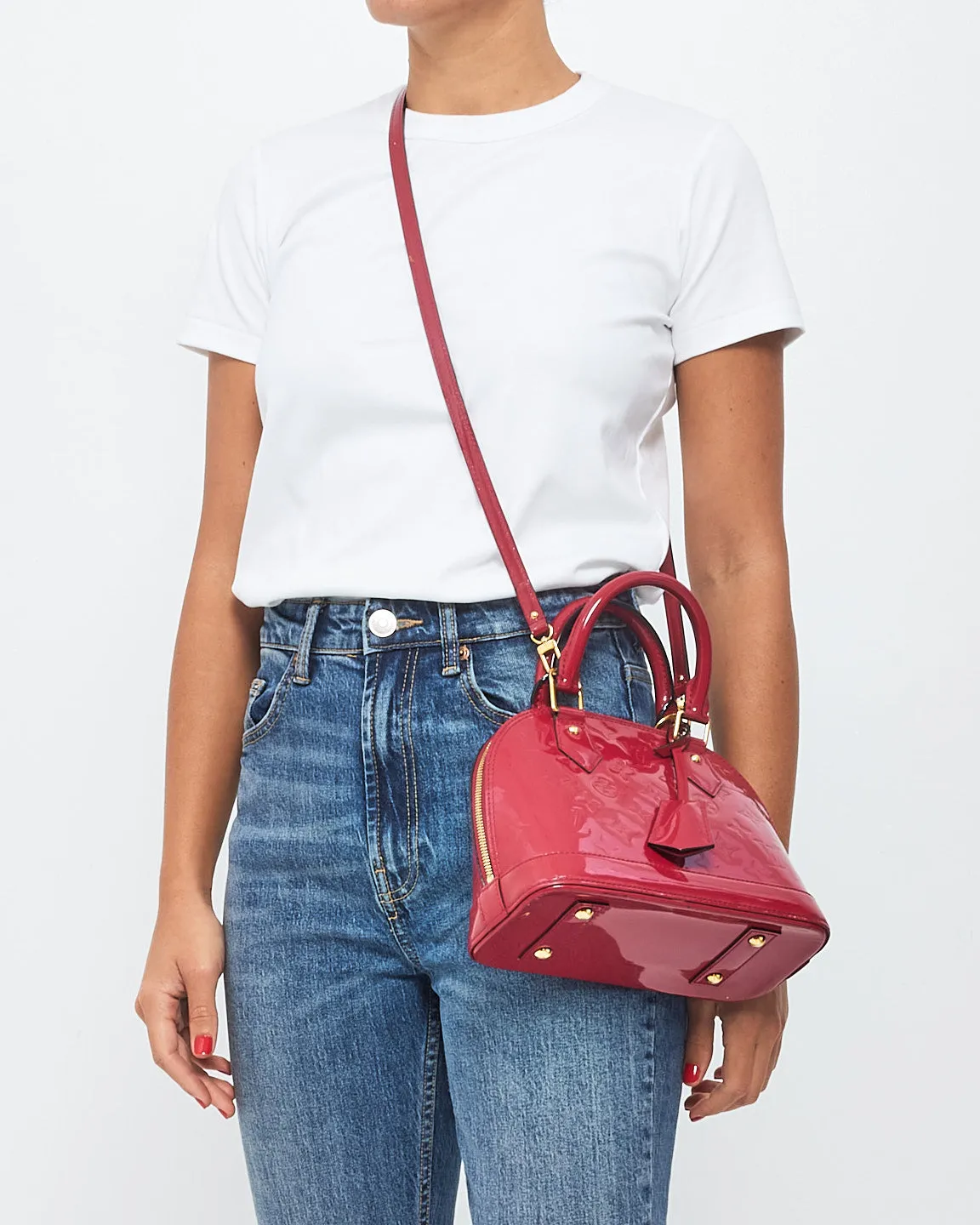 Louis Vuitton Fuchsia Monogram Vernis Alma BB