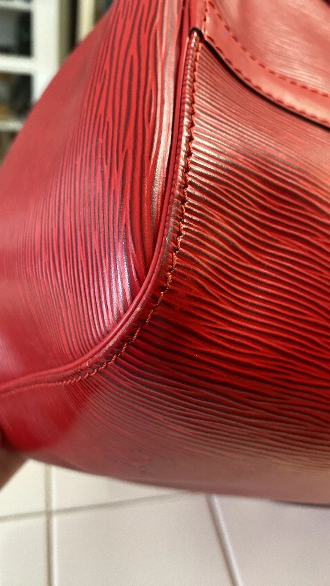 Louis Vuitton Keepall 50 Epi Leather Duffel Bag In Red