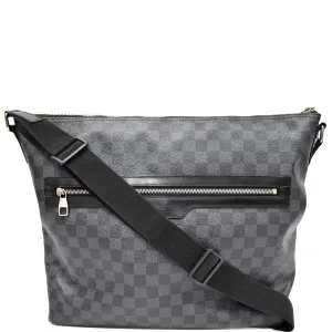 LOUIS VUITTON Mick GM Damier Graphite Messenger Crossbody Bag Black