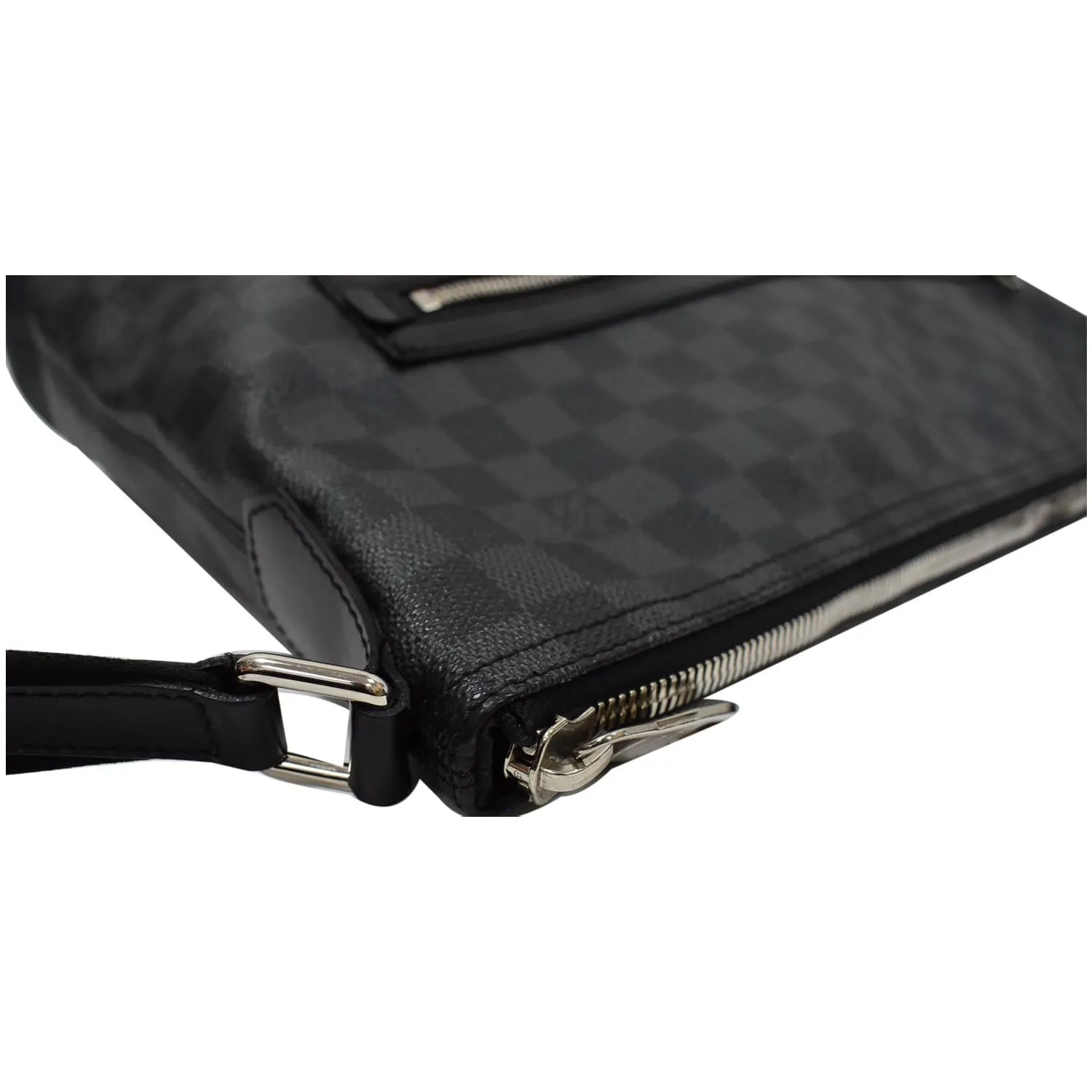 LOUIS VUITTON Mick GM Damier Graphite Messenger Crossbody Bag Black