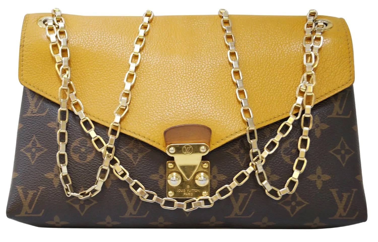 LOUIS VUITTON Monogram Canvas Pallas Chain Crossbody Bag