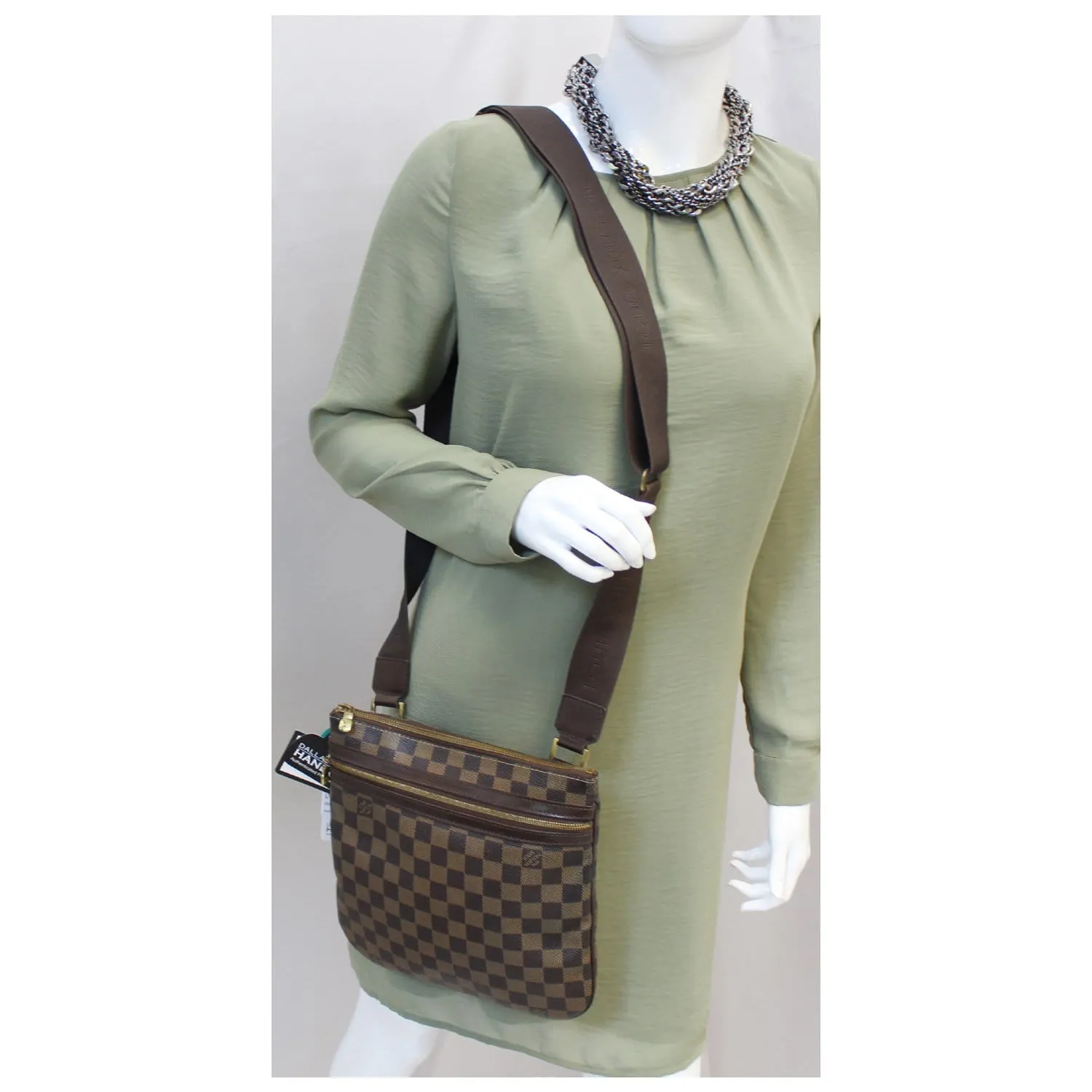 LOUIS VUITTON Pochette Bosphore Damier Ebene Crossbody Bag