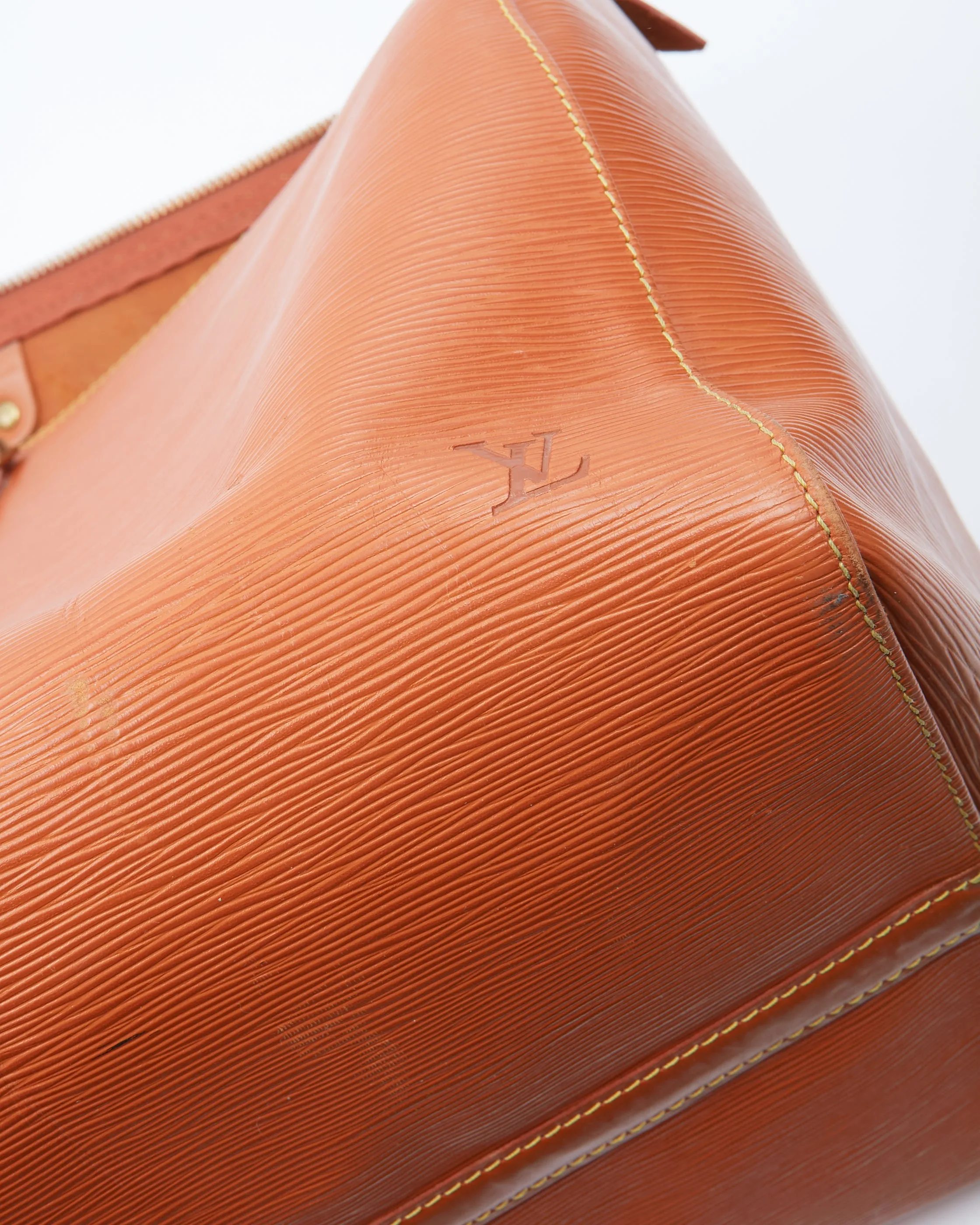 Louis Vuitton Tan Epi Leather Keepall 55 Travel Bag