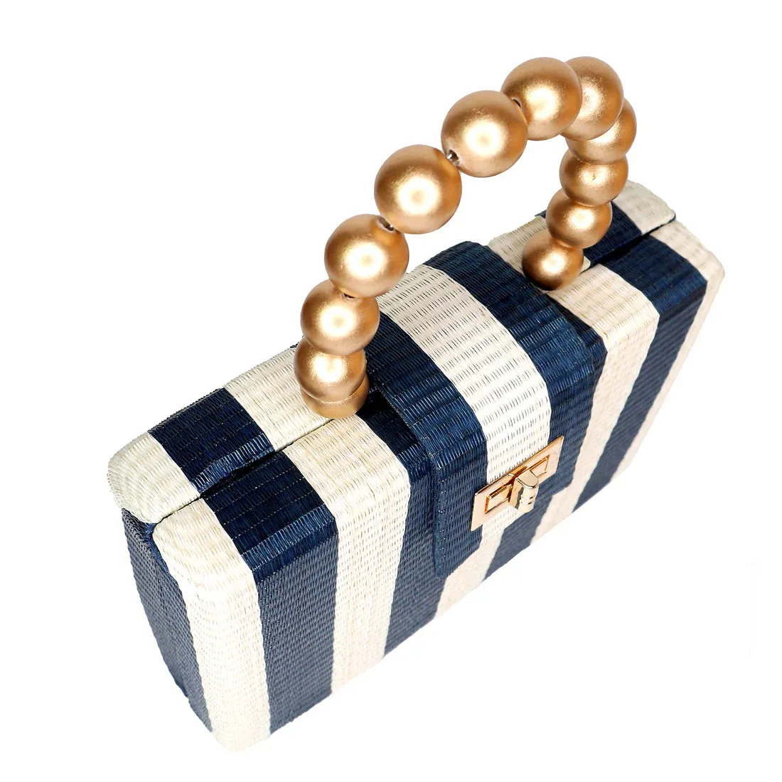 Louisa purse - navy & cream