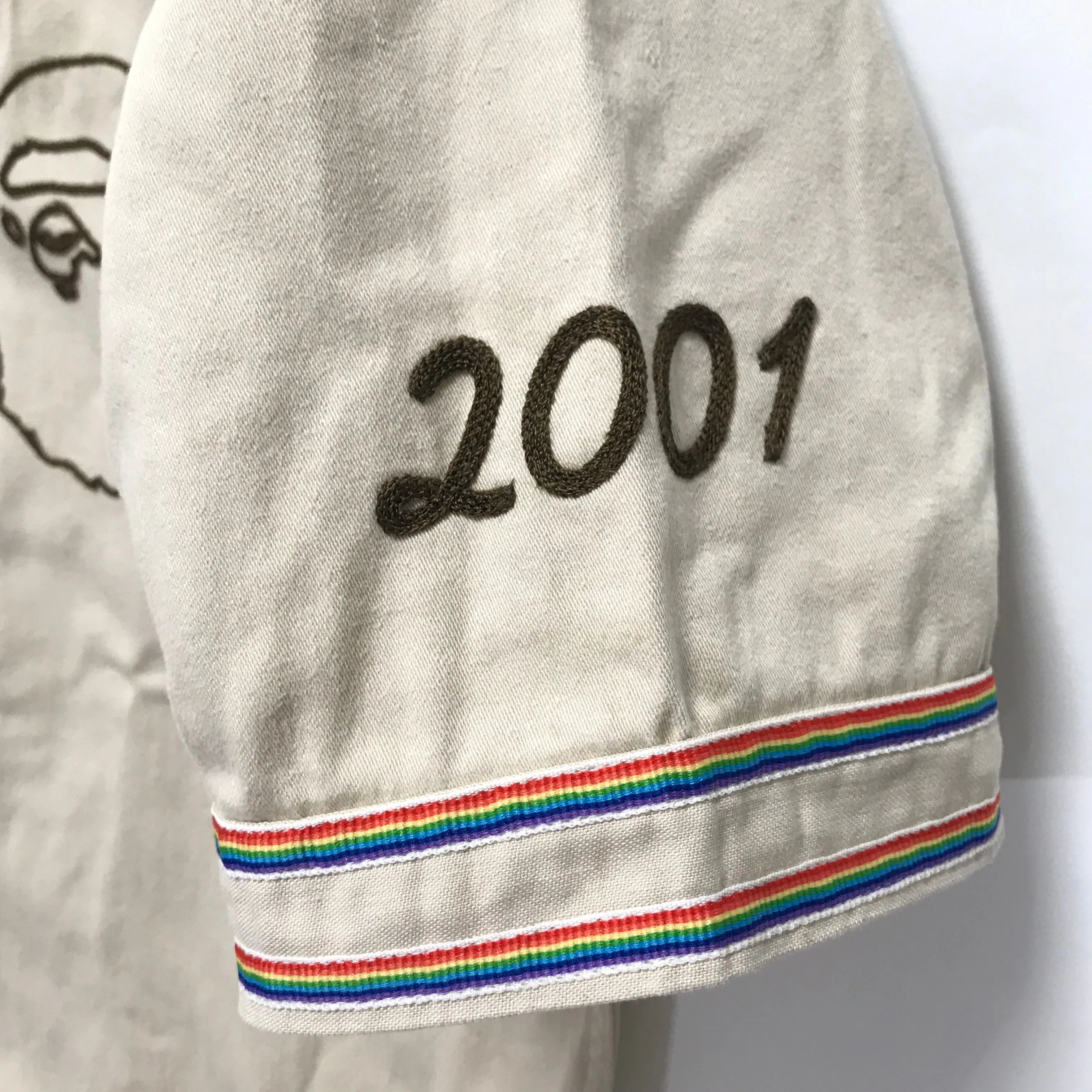 [M] A Bathing Ape Bape Vintage Baseball Jersey Beige