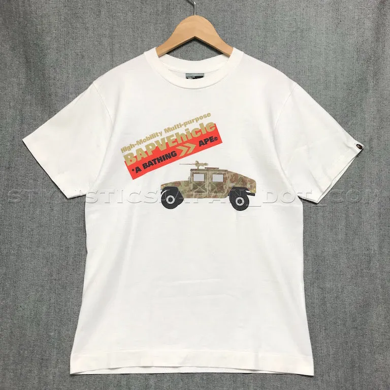 [M] A Bathing Ape Bape Vintage HUMVEE Tank Tee White
