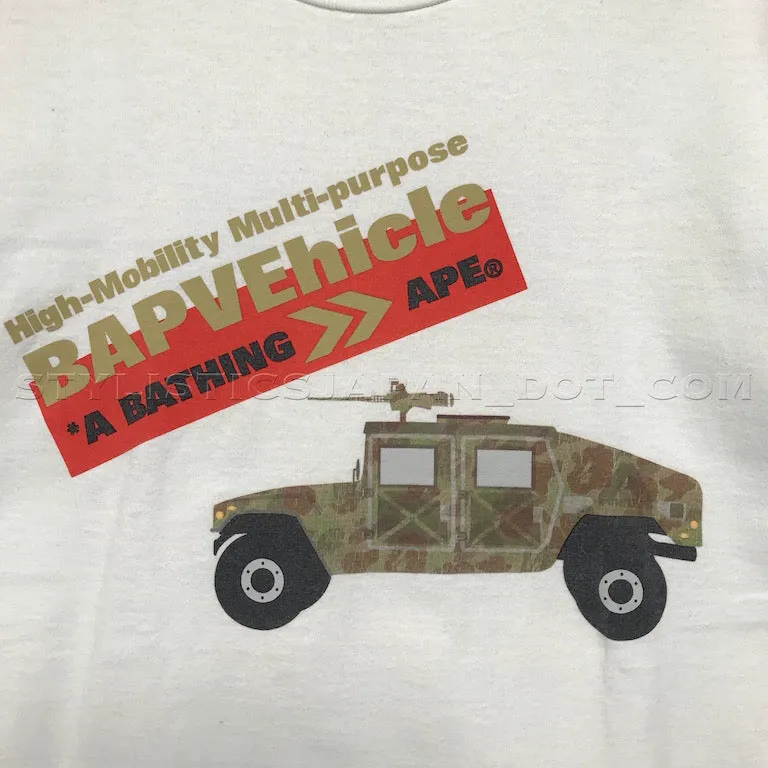[M] A Bathing Ape Bape Vintage HUMVEE Tank Tee White