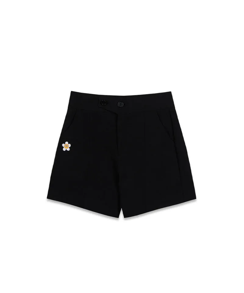 MACKY Golf: Daisy Waist Shorts - Black