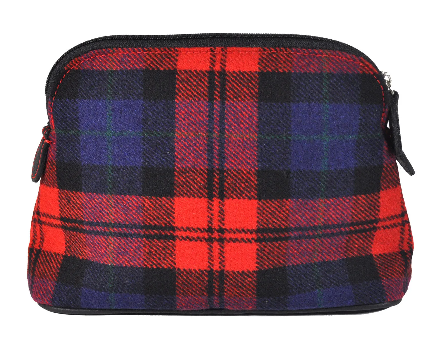 MakeUp Bag / Dopp Kit - Tartan Red-Blue-Black