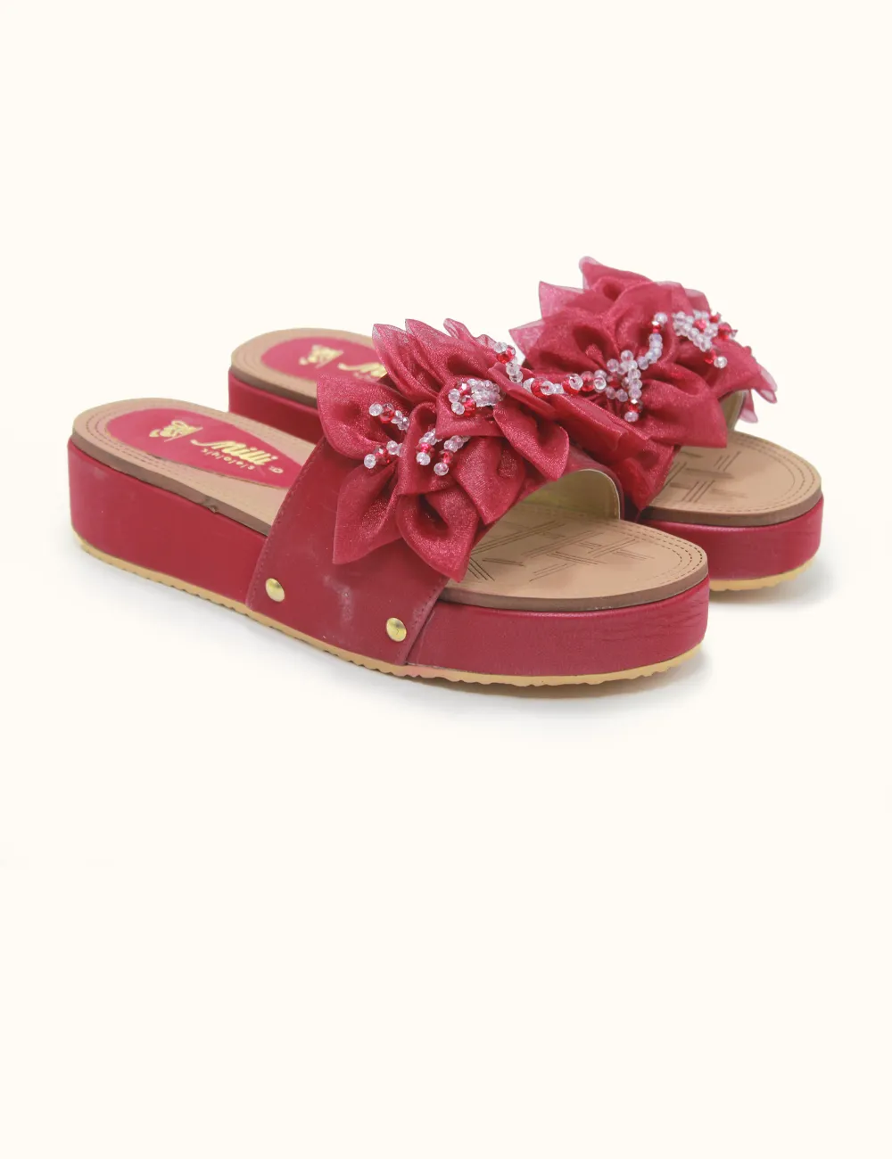 Maroon Stylish Summer Slippers