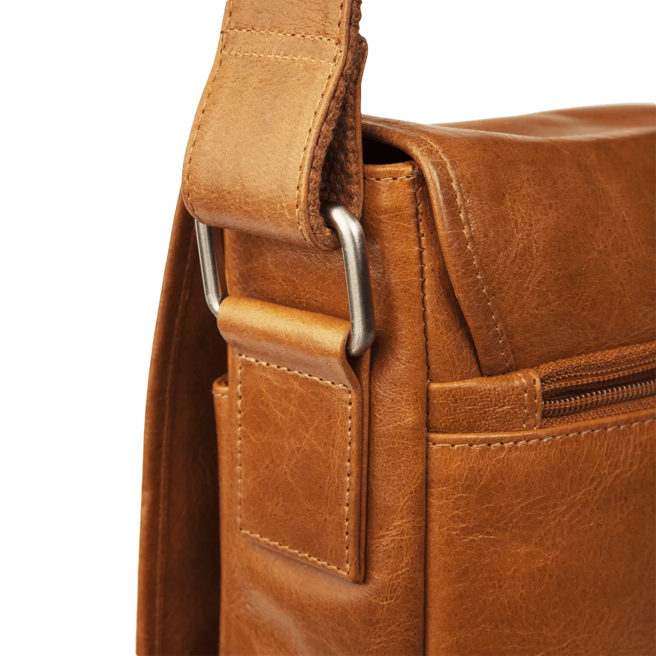 Marselisborg 14" Leather Laptop Messenger Bag - Tan