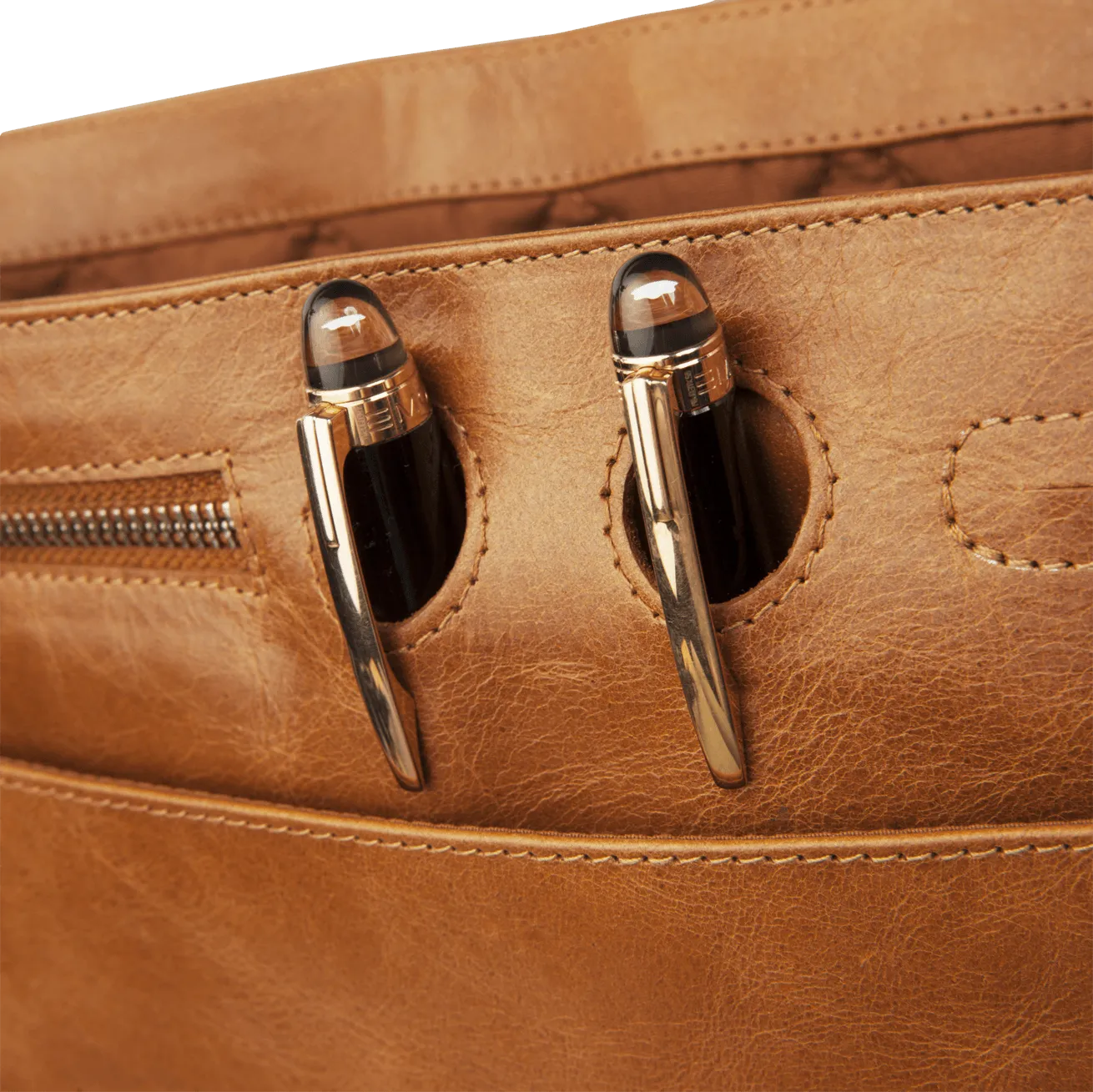 Marselisborg 14" Leather Laptop Messenger Bag - Tan