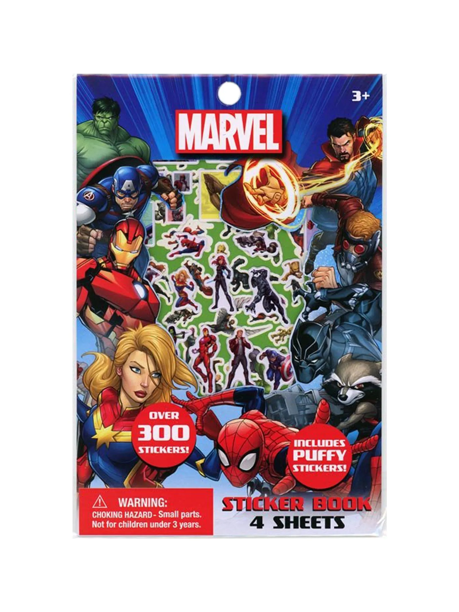 Marvel Spider-Man Duffel Bag 17" Travel Carry-On & Avenger 4-Sheet Sticker Book