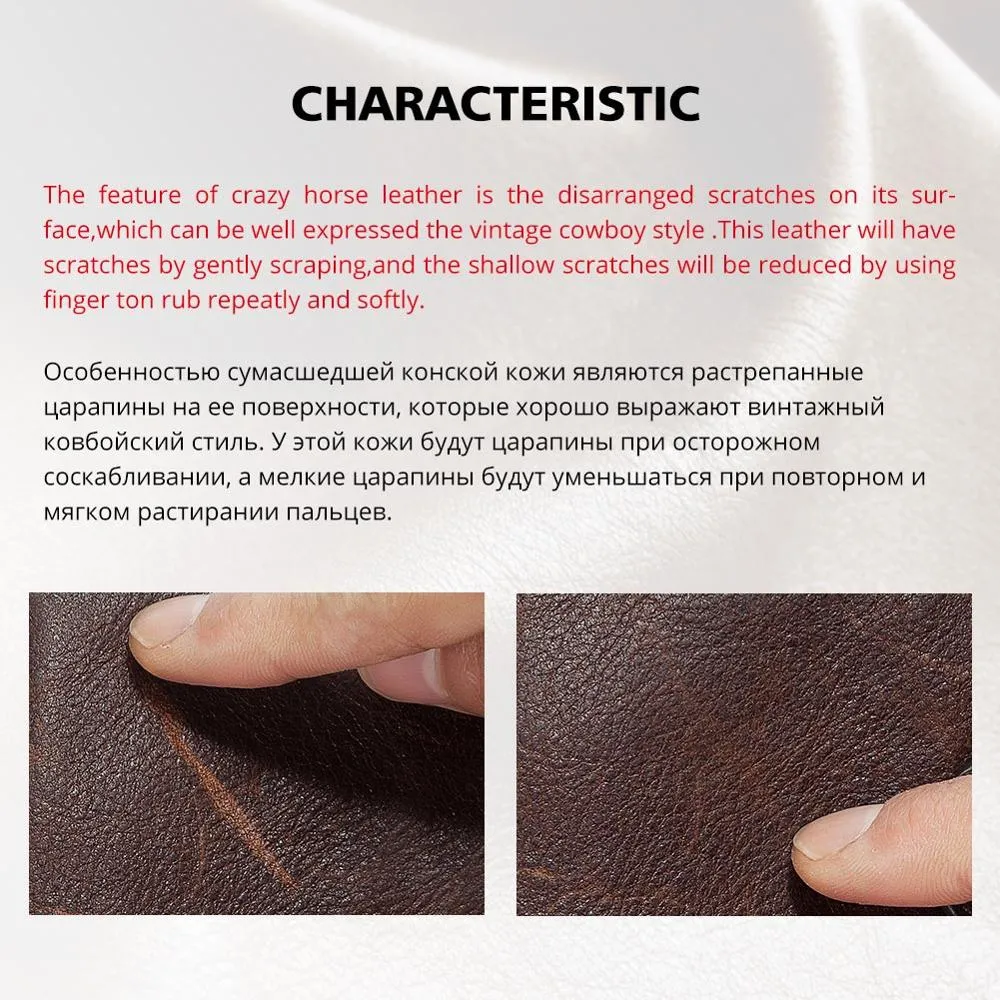 Men Quality Crazy Horse Leather Shoulder Bag Messenger Bag