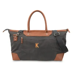 Mens Large Personalized Canvas Weekender Travel Bag