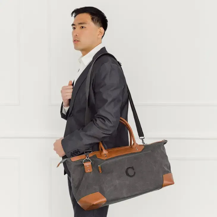 Mens Large Personalized Canvas Weekender Travel Bag