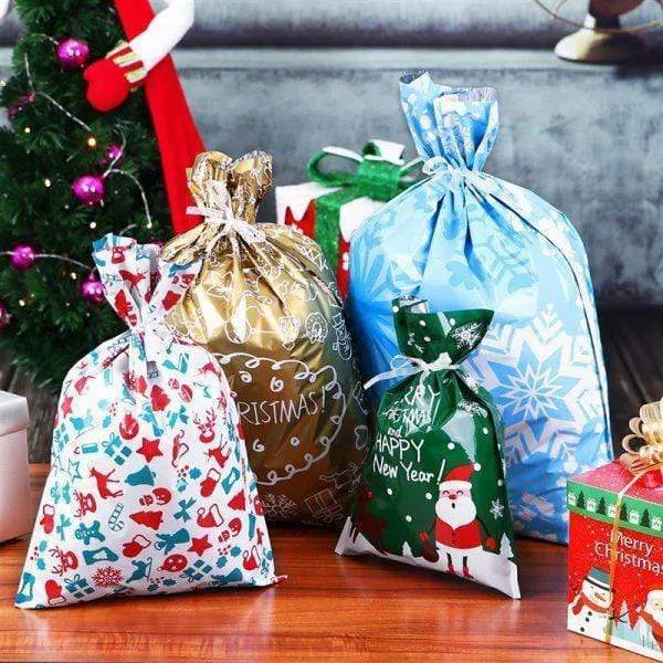 Mintiml One-Tug Bags Christmas Drawstring Gift Bag Set