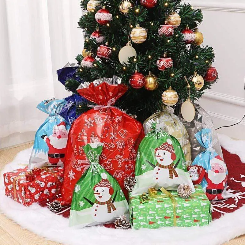 Mintiml One-Tug Bags Christmas Drawstring Gift Bag Set