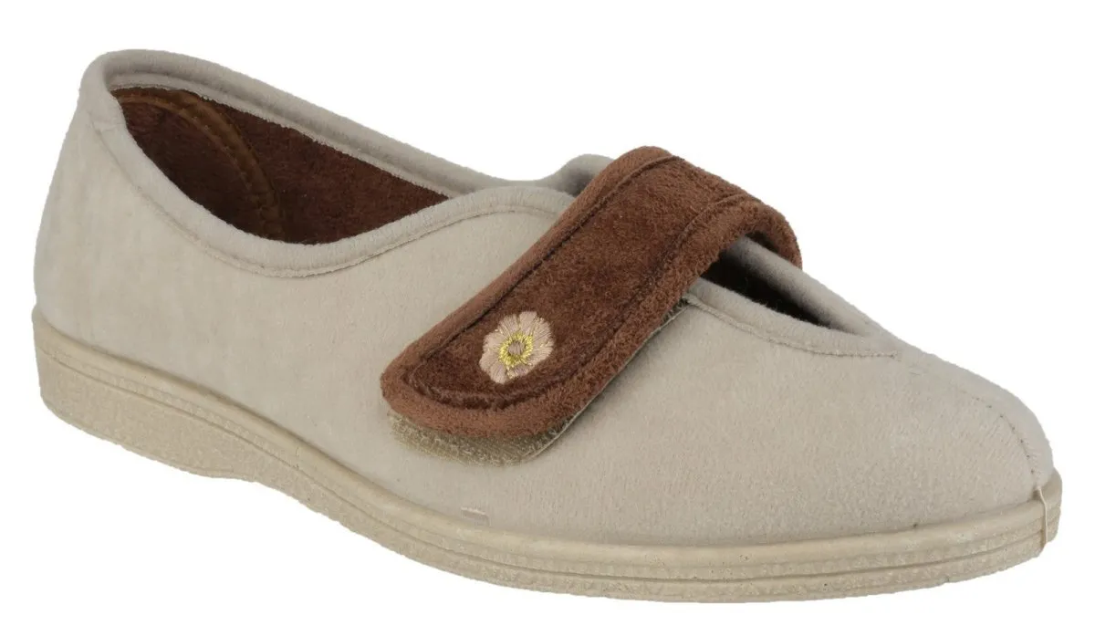 Mirak Andrea Ladies Touch Fastening Slippers