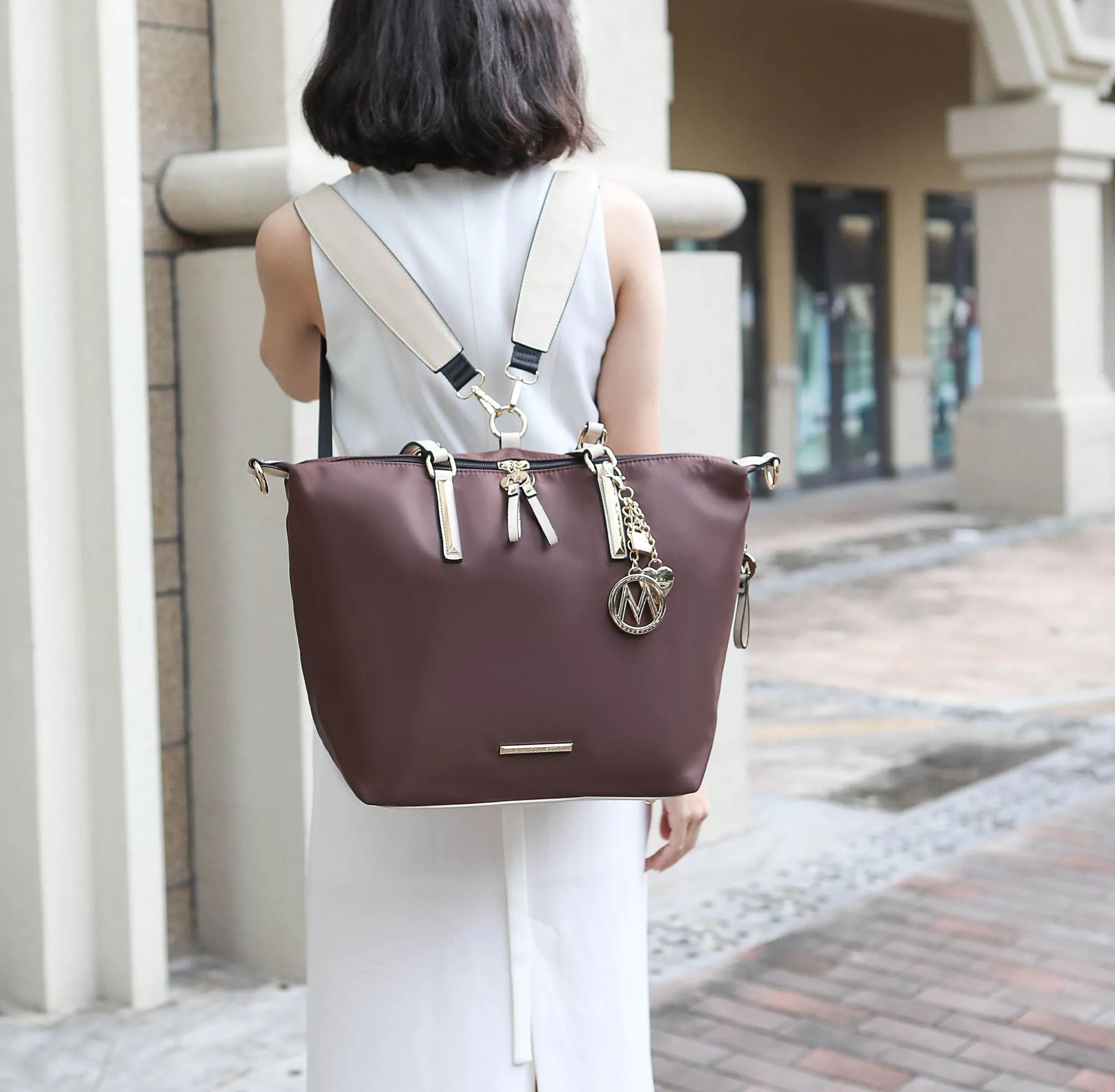 MKF Collection Layla Women's Tote Bag Convertible In Backpack By Mia K