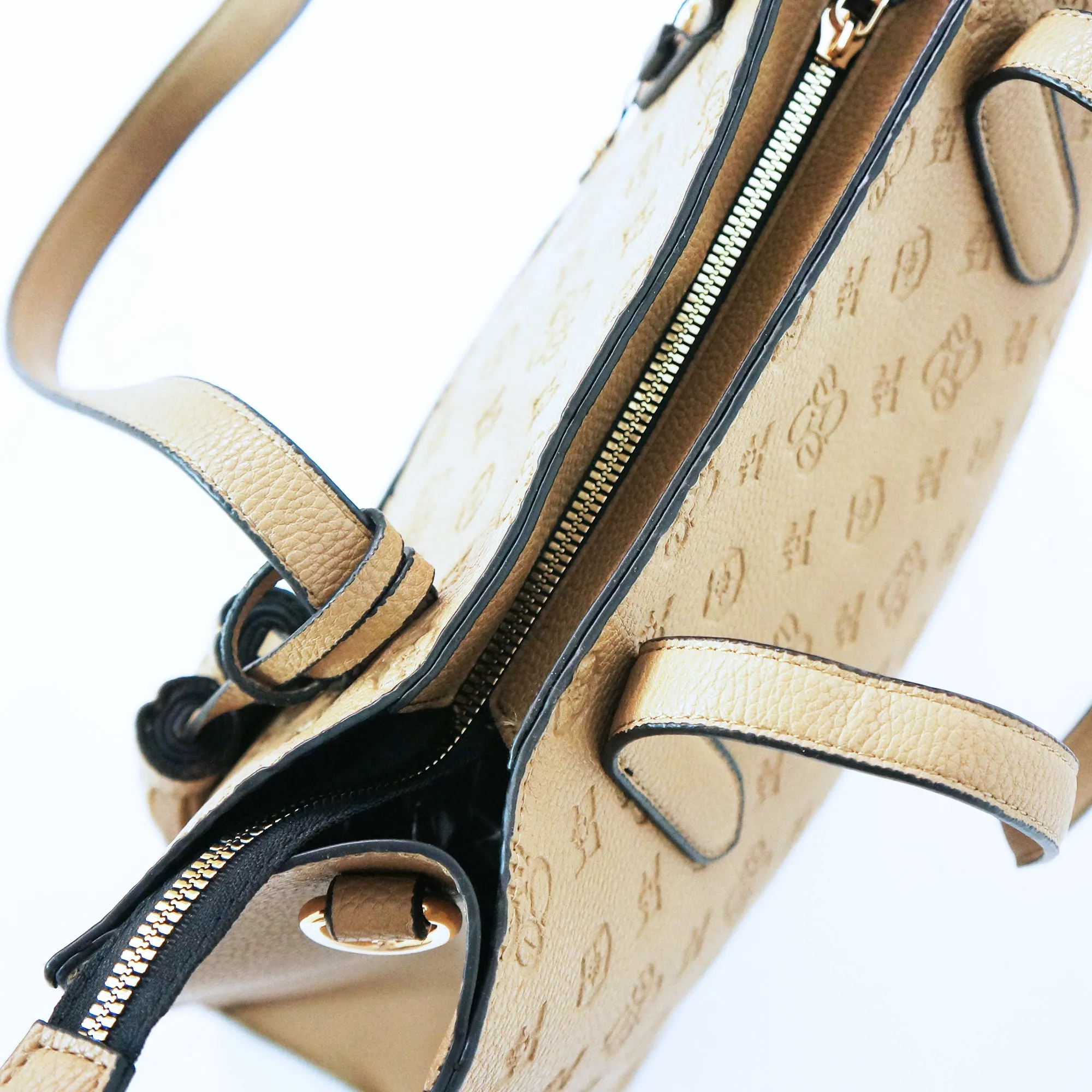 Monogram Tan Large Bag | ALPHONSINA