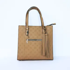 Monogram Tan Large Bag | ALPHONSINA