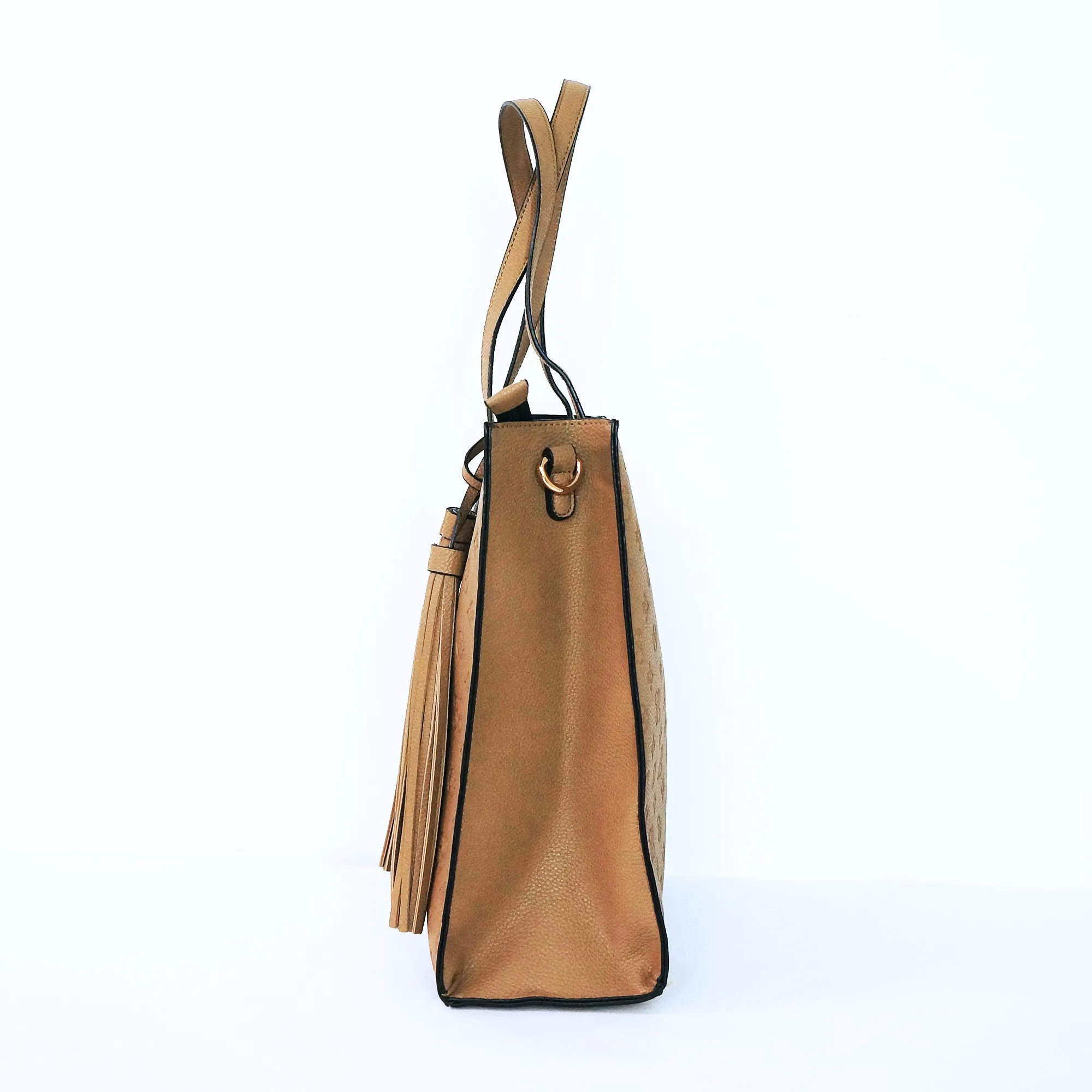Monogram Tan Large Bag | ALPHONSINA