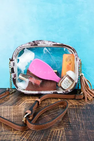 Moosic To My Ears Faux Leather Clearview Crossbody