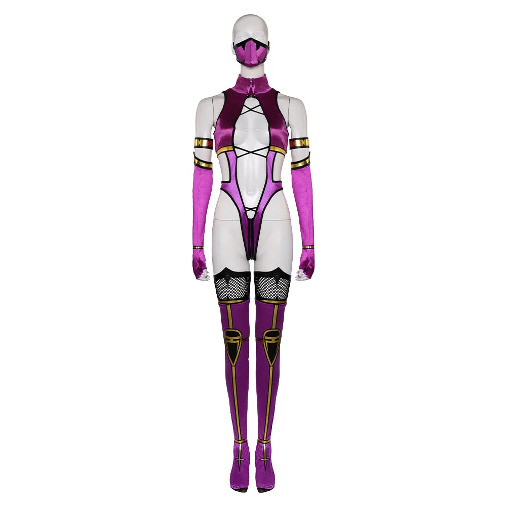 Mortal Kombat 9 Mileena Purple Sexy Cosplay Suit Cosplay Costume Outfits