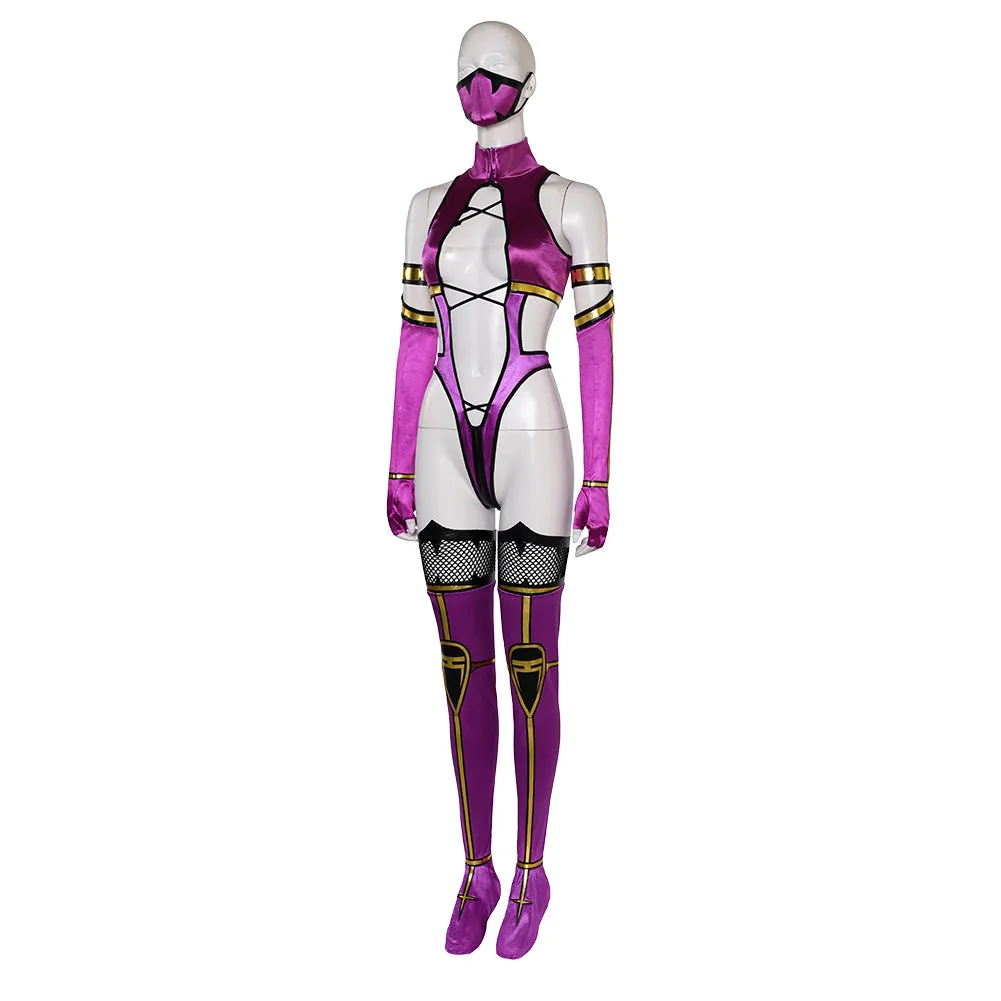 Mortal Kombat 9 Mileena Purple Sexy Cosplay Suit Cosplay Costume Outfits
