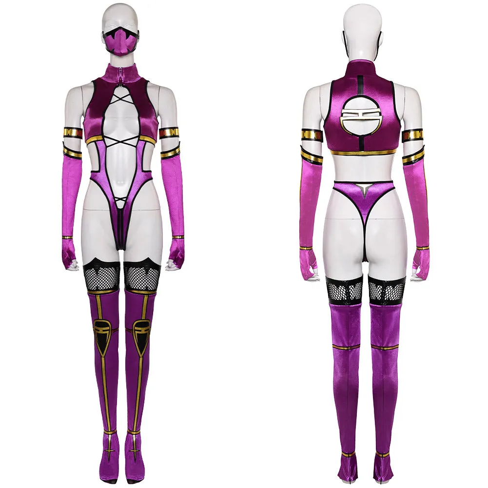 Mortal Kombat 9 Mileena Purple Sexy Cosplay Suit Cosplay Costume Outfits