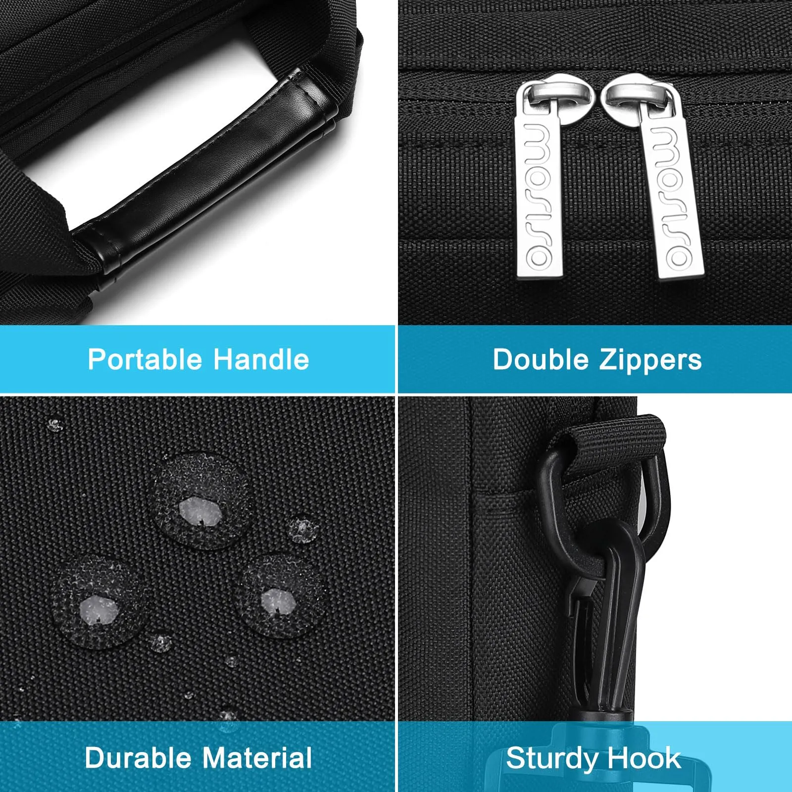 MOSISO Laptop Shoulder Bag Compatible with MacBook Air 15 inch M3 M2 2024 2023/Pro 16 M3 M2 M1 2024-2019