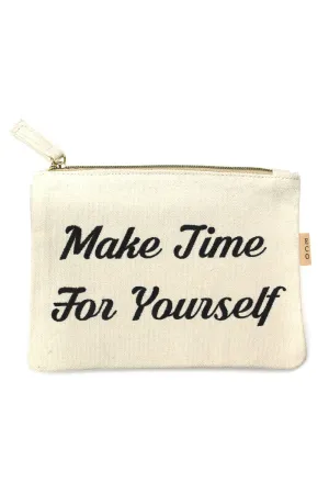Multi Lettering Cotton Canvas Eco Pouch Bags: One Size / PCH026