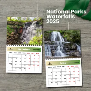 National Parks Calendar | 2025 Waterfalls