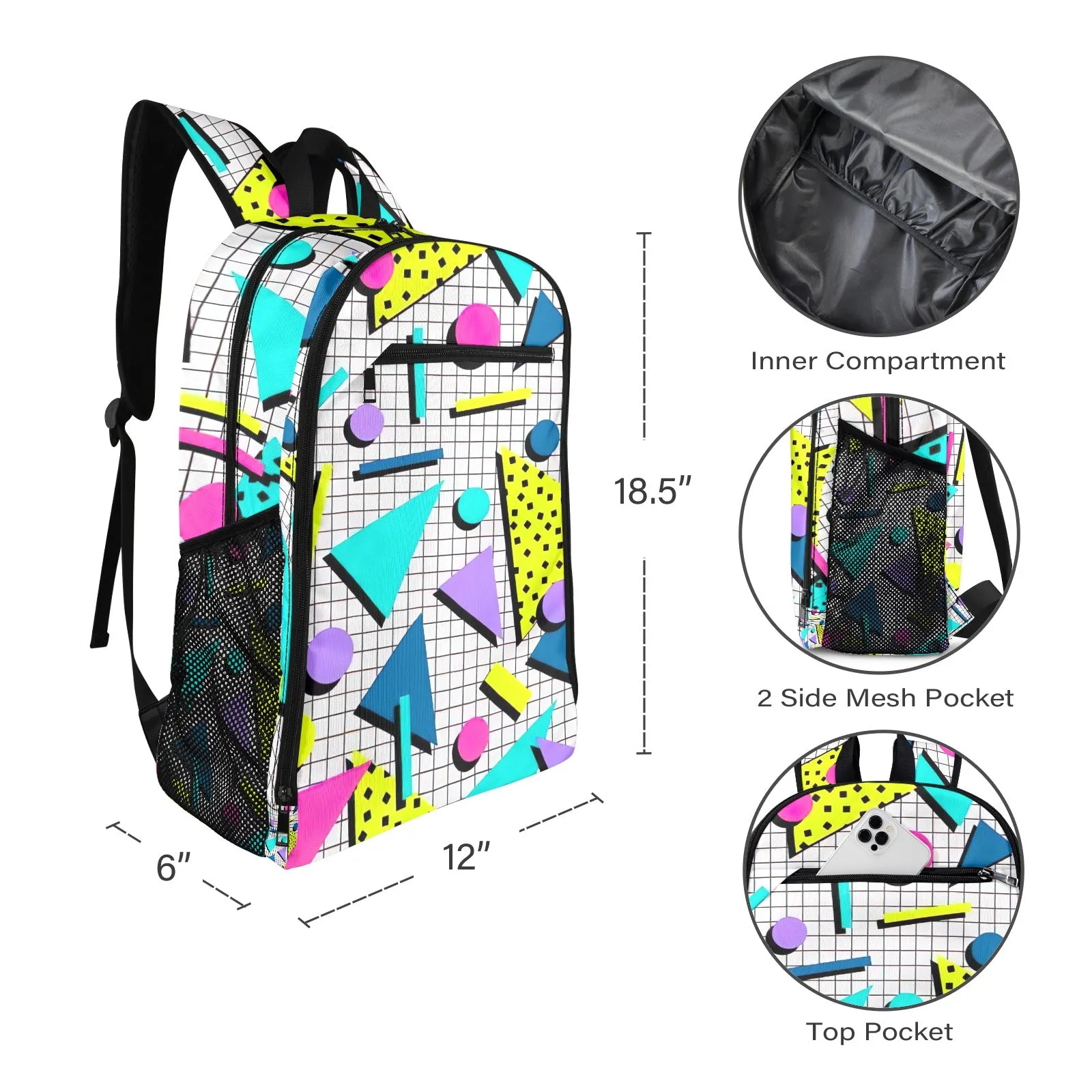 Neon Frost All Over Print Leisure Sports Backpack