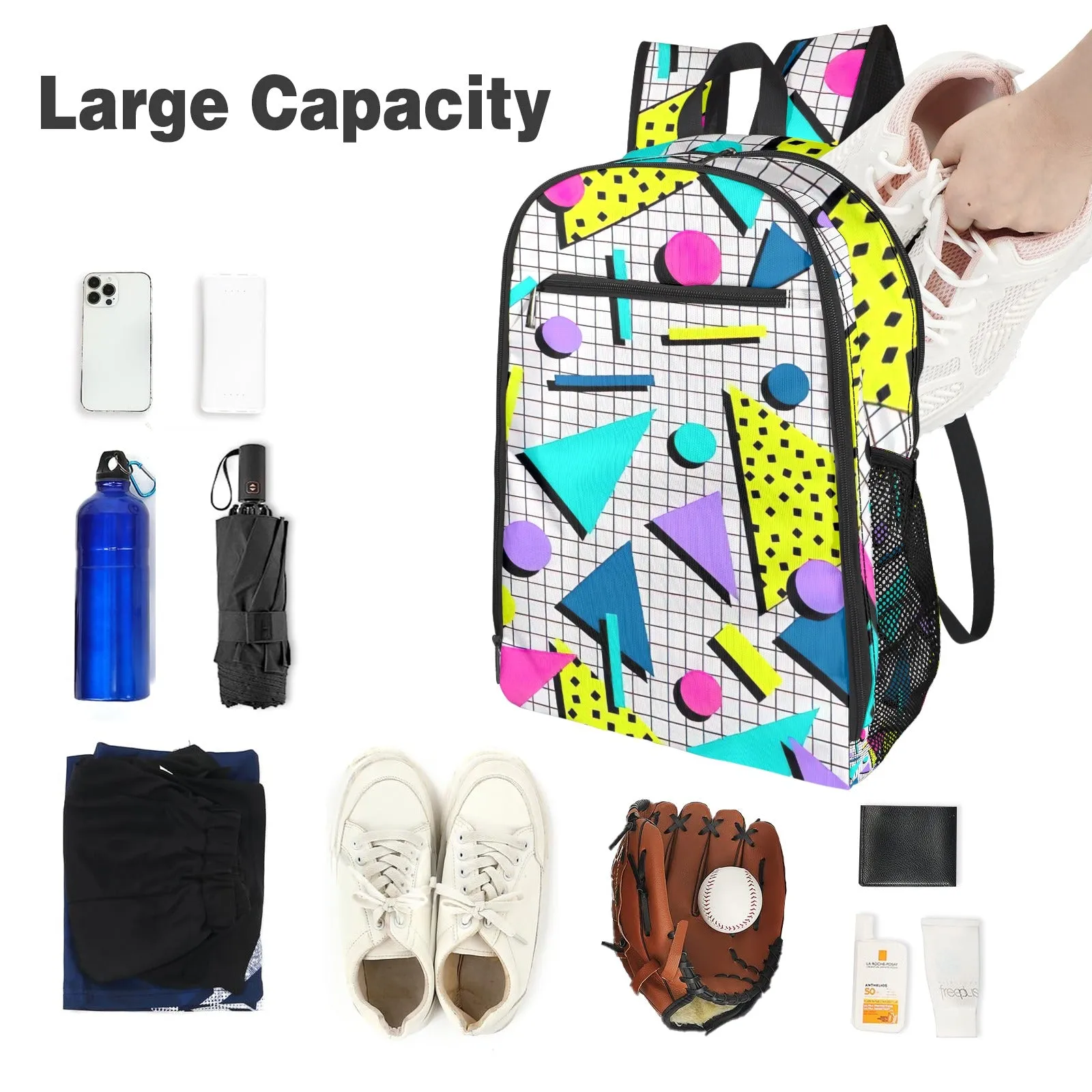 Neon Frost All Over Print Leisure Sports Backpack